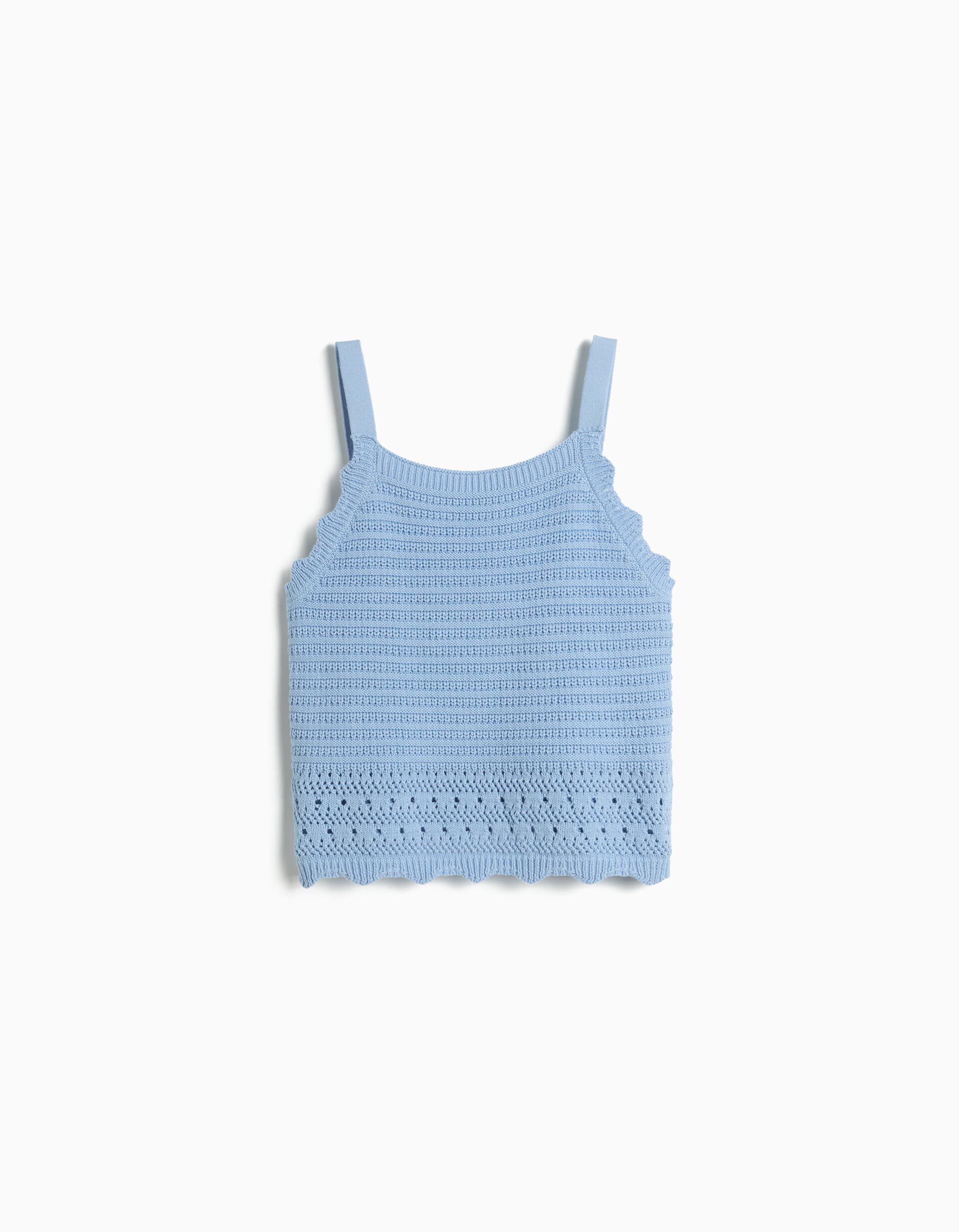 Comprar Online Top Crochet, Menina, Azul Claro