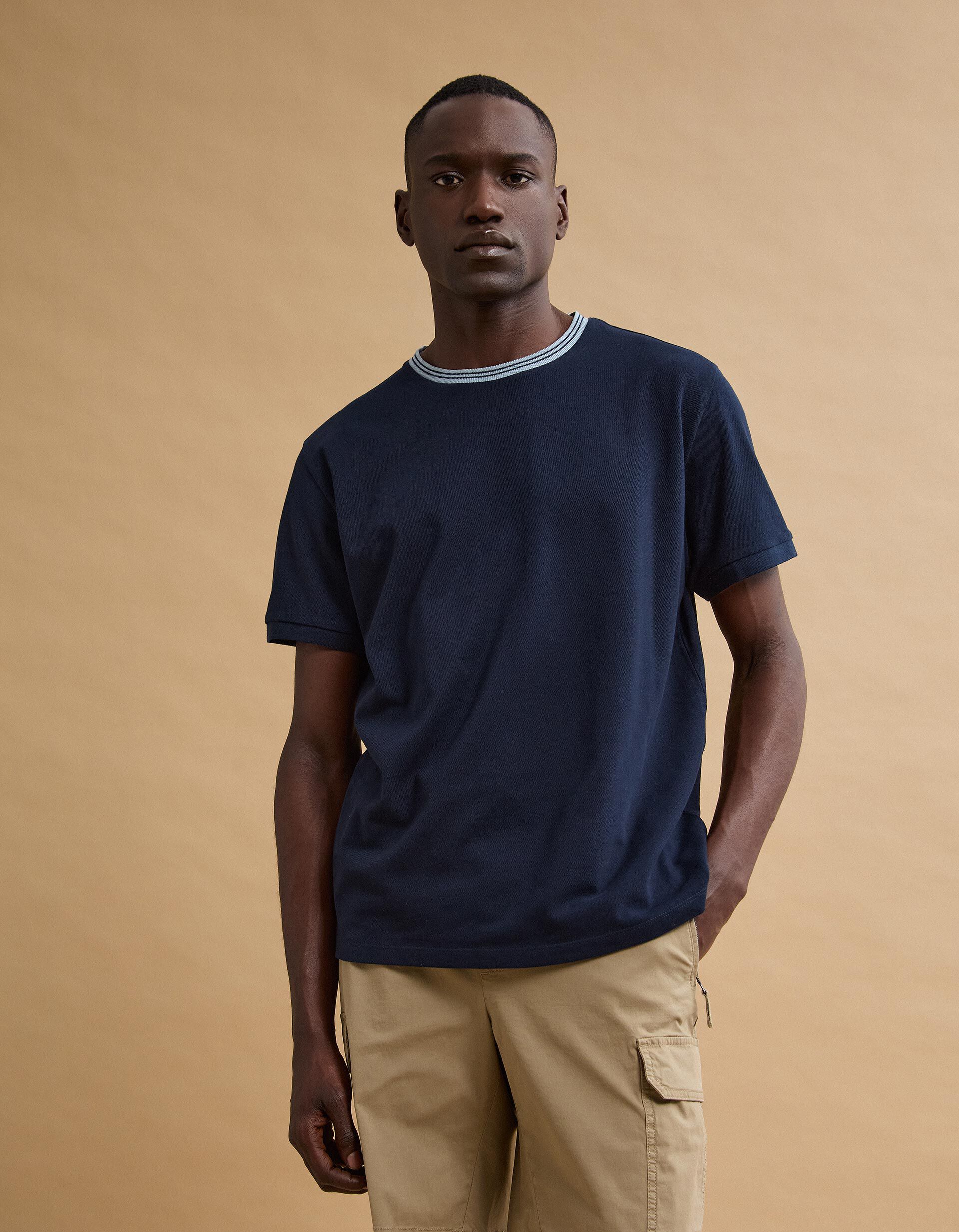 Comprar Online T-shirt Piquet, Homem, Azul Escuro