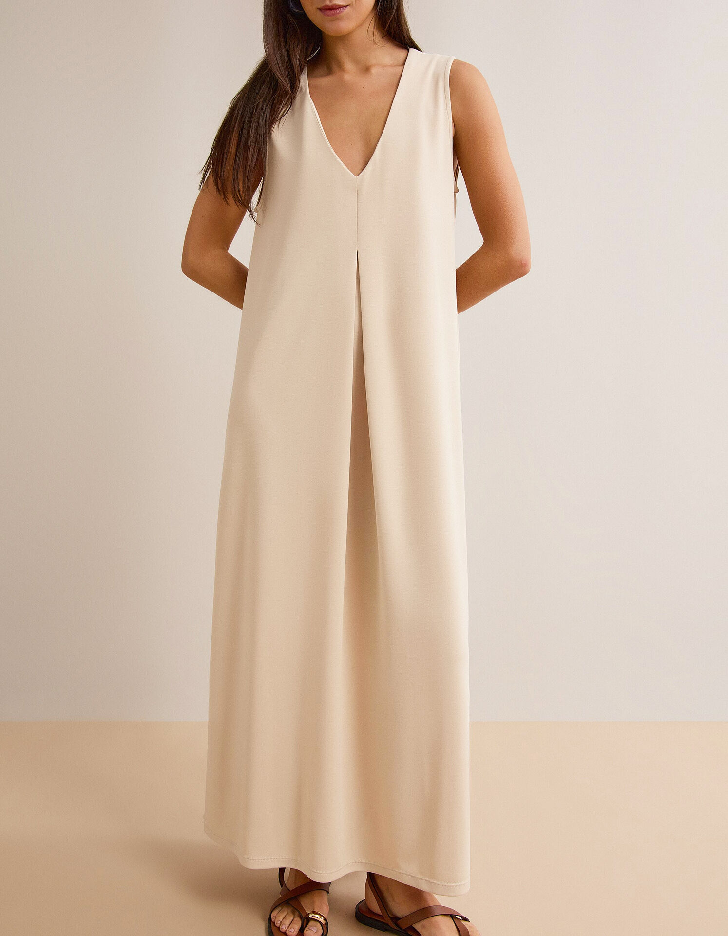 Comprar Online Vestido Comprido, Mulher, Cru