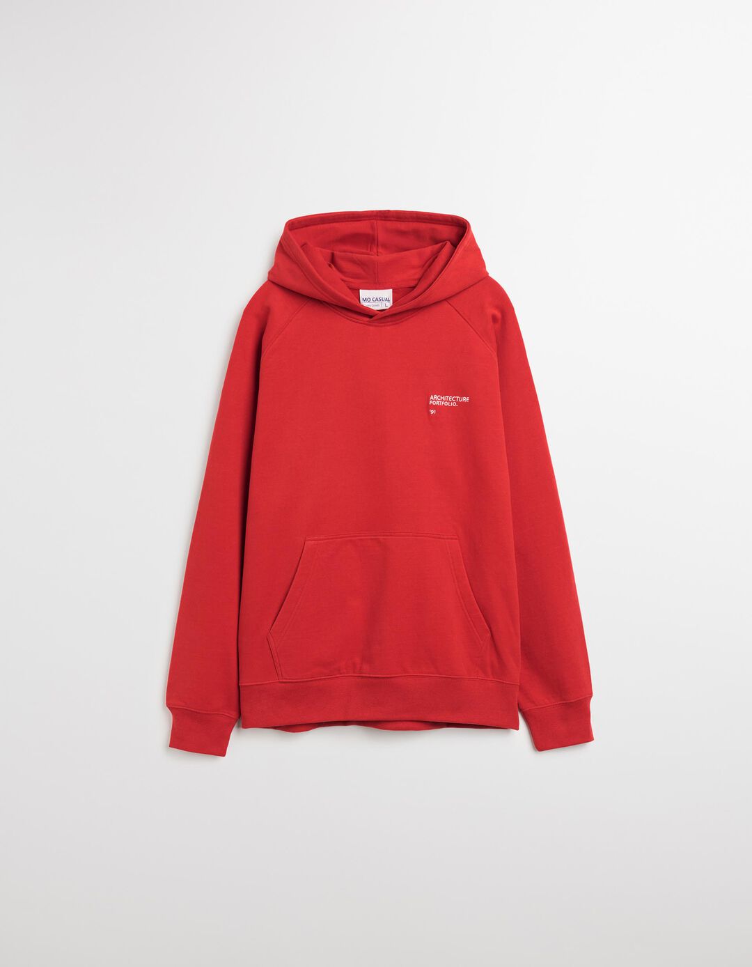 Sweatshirt com Capuz, Homem, Vermelho