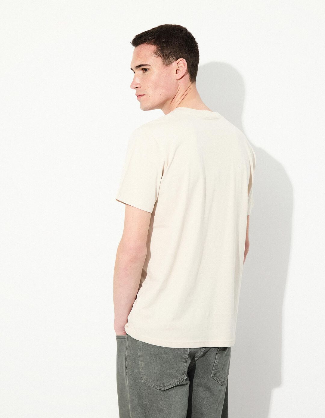 T-shirt Jersey, Homem, Bege 