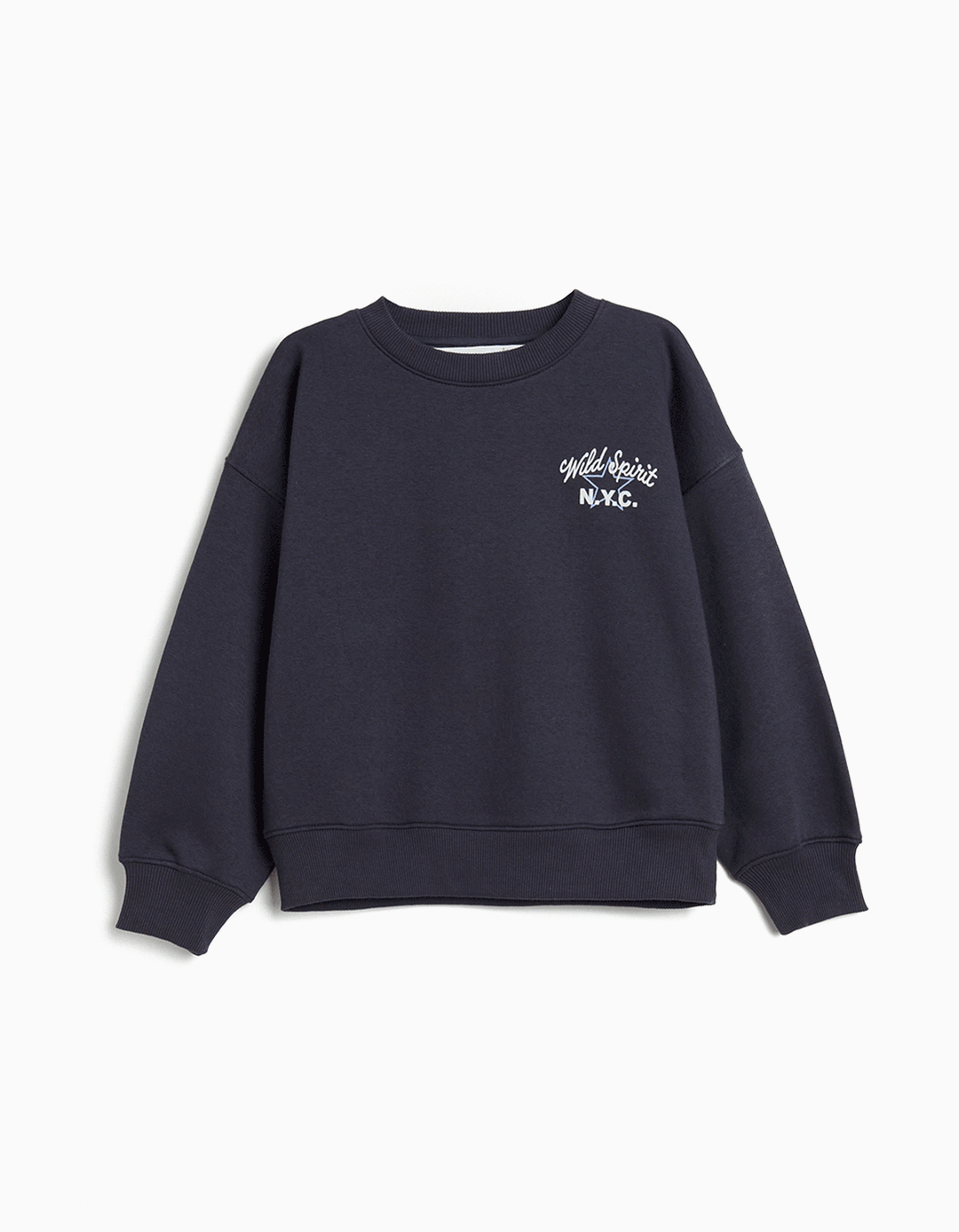 Sweatshirt de Felpa, Menina, Azul Escuro