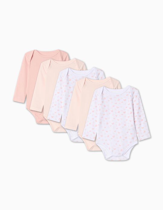 Comprar Online Pack 5 Bodies de Manga Comprida, Bebé Menina, Multicor