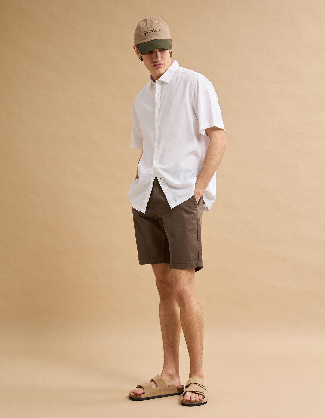 Cal&ccedil;&otilde;es Chino, Homem, Castanho