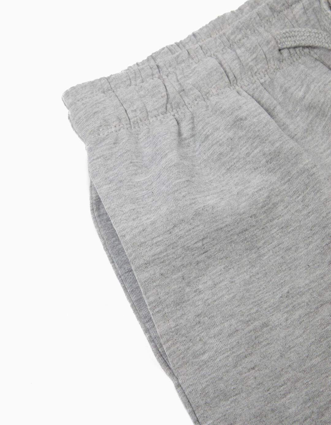 Pack 2 Calções Fleece, Menino, Cinzento Claro 