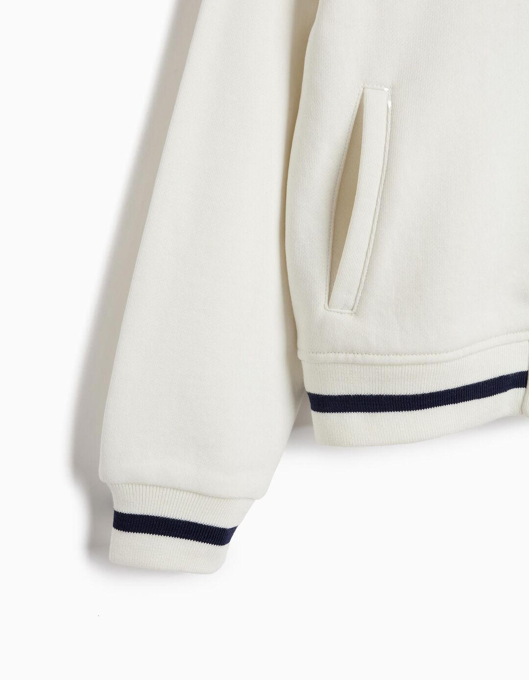 Bomber De Felpa, Menina, Branco