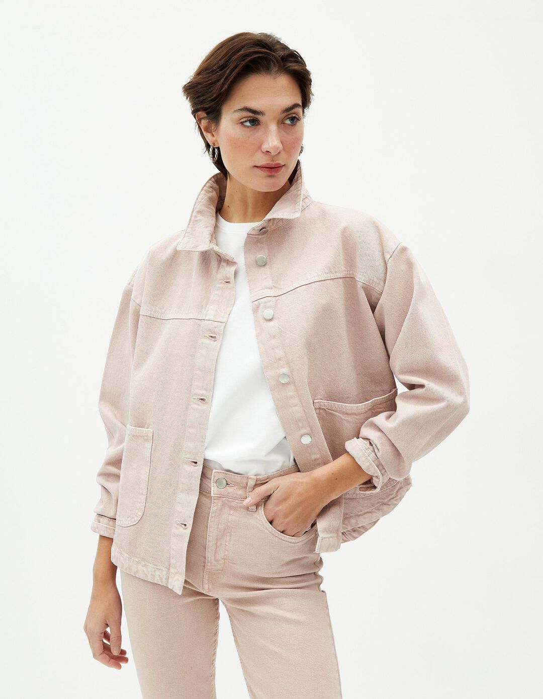 Sobrecamisa, Mulher, Rosa