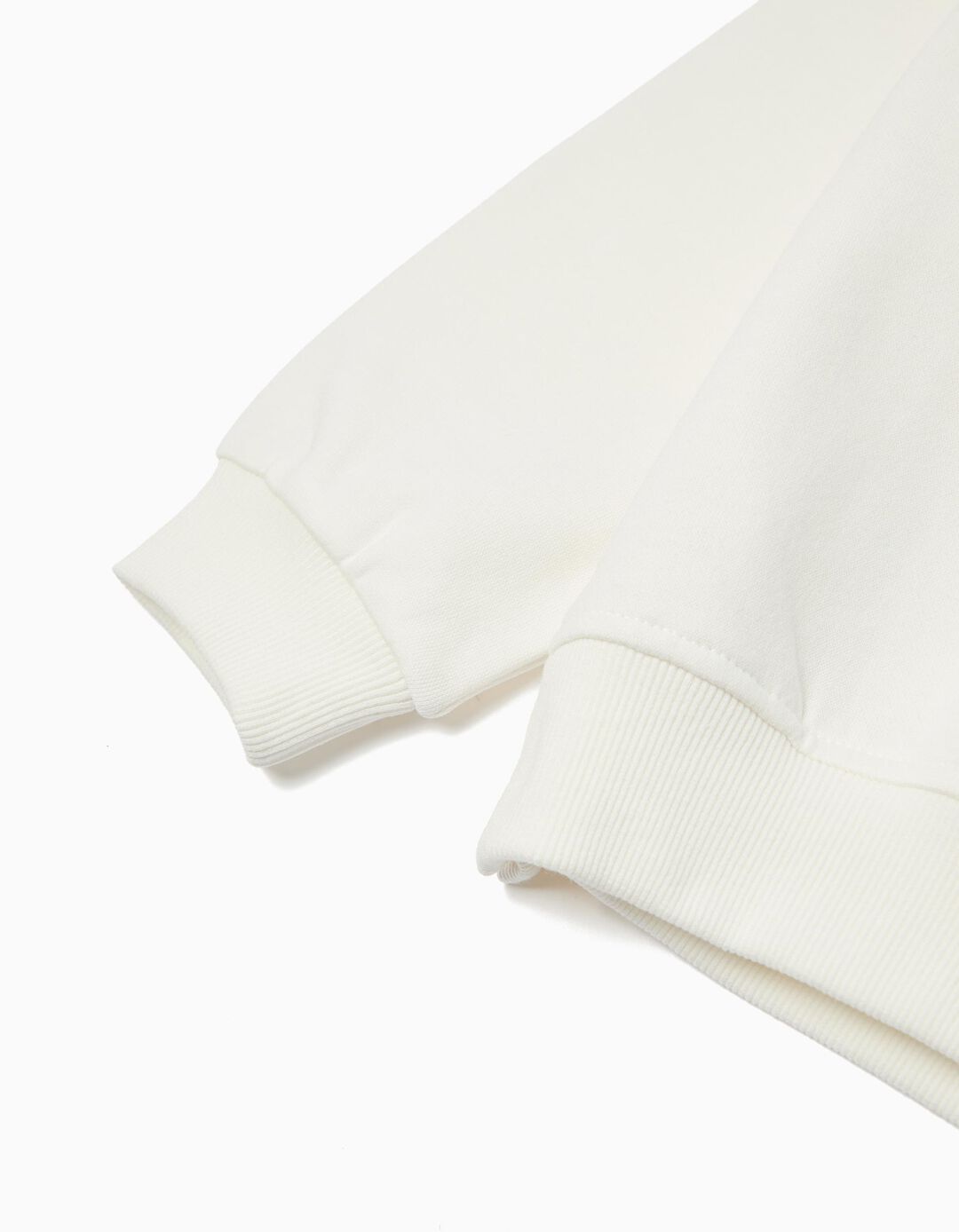 Sweatshirt de Felpa, Menina, Branco