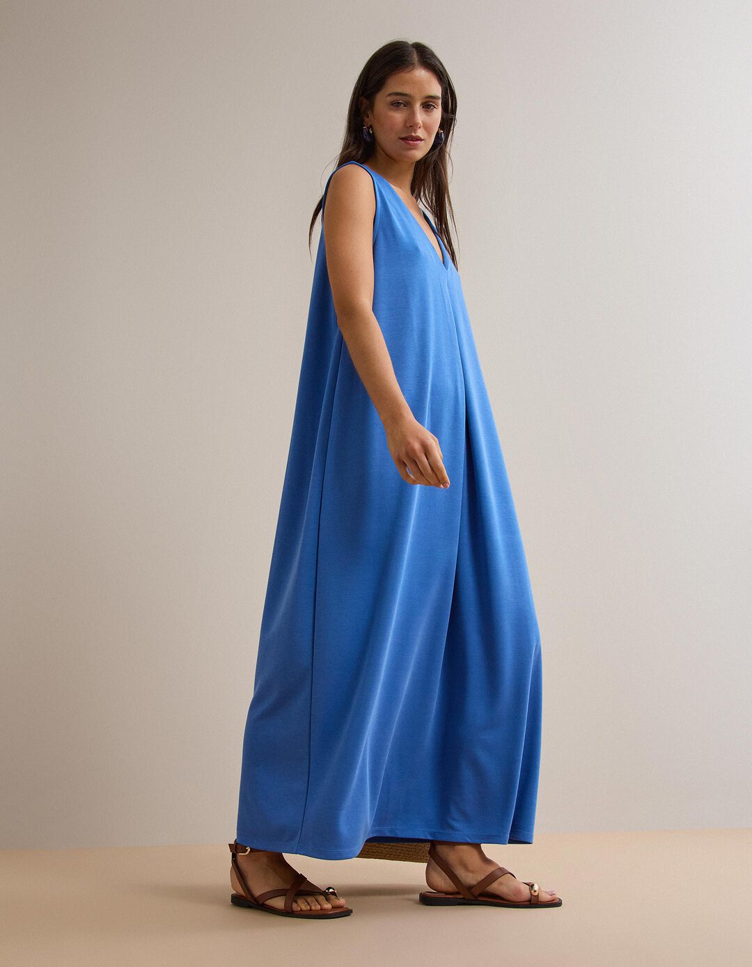 Vestido Comprido, Mulher, Azul 