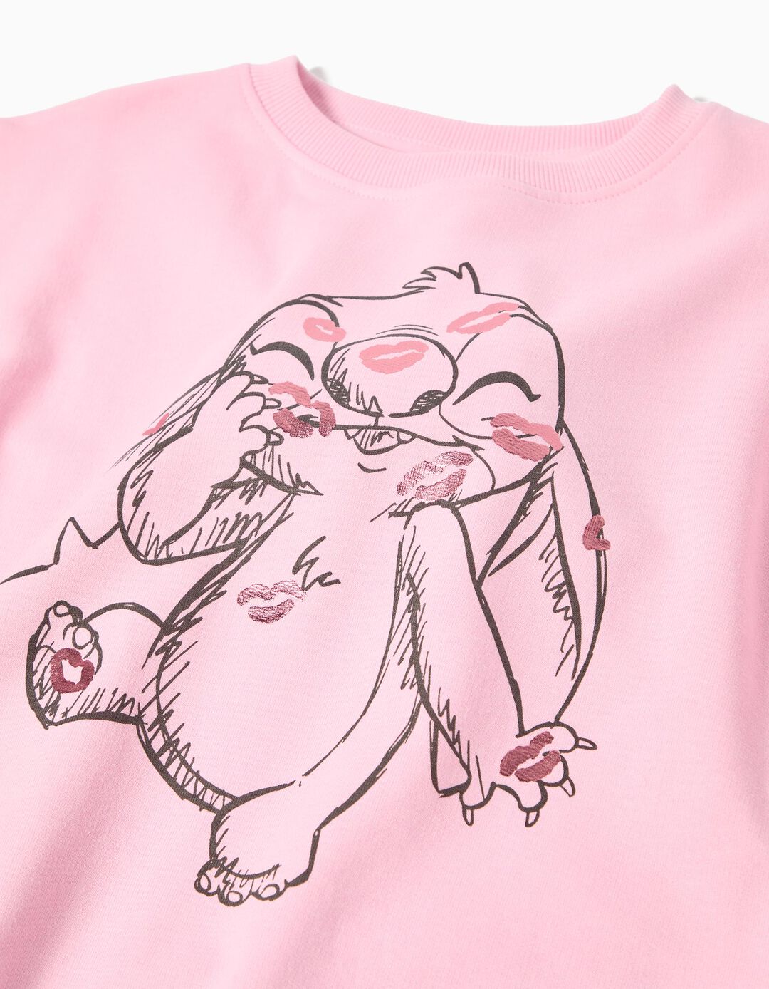 Sweatshirt de Felpa 'Stitch', Menina, Roxo Claro