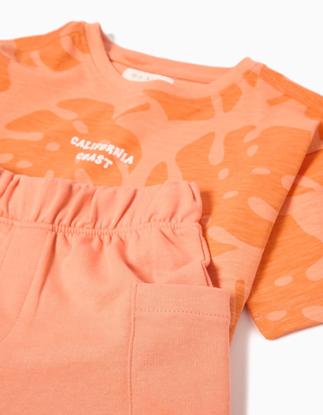 Conjunto T-shirt e Calções, Menino, Laranja
