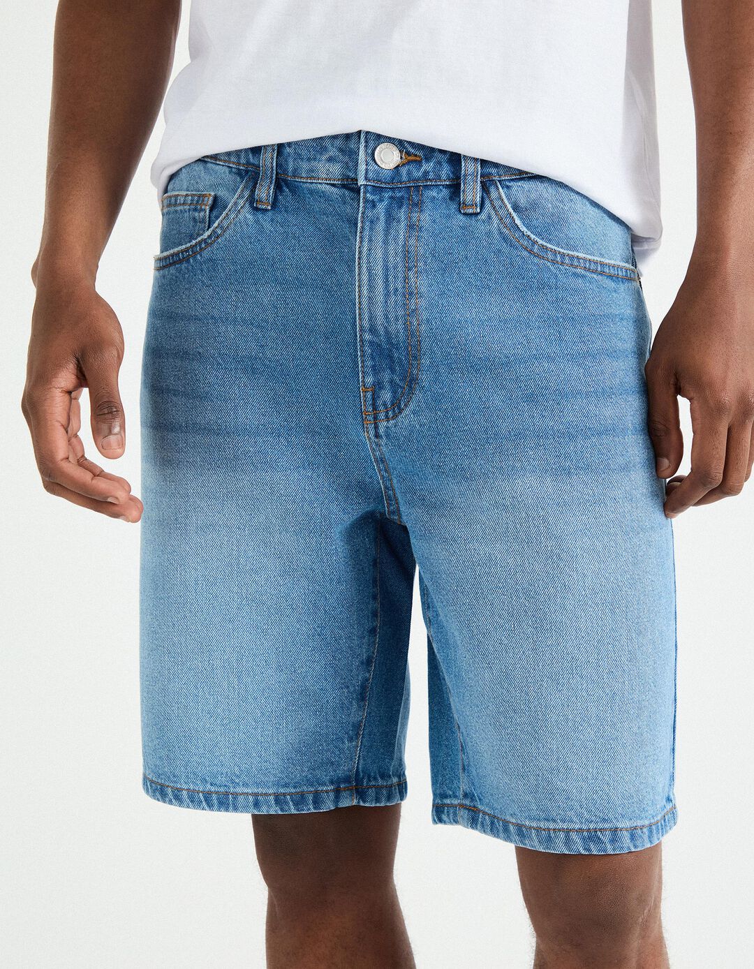 Calções de Ganga 'Straight Fit', Homem, Azul 