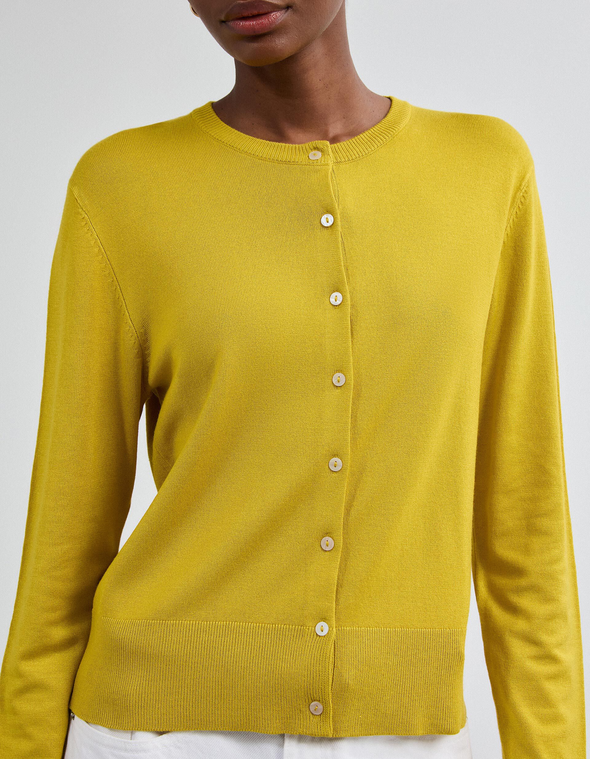 Comprar Online Casaco De Malha, Mulher, Amarelo