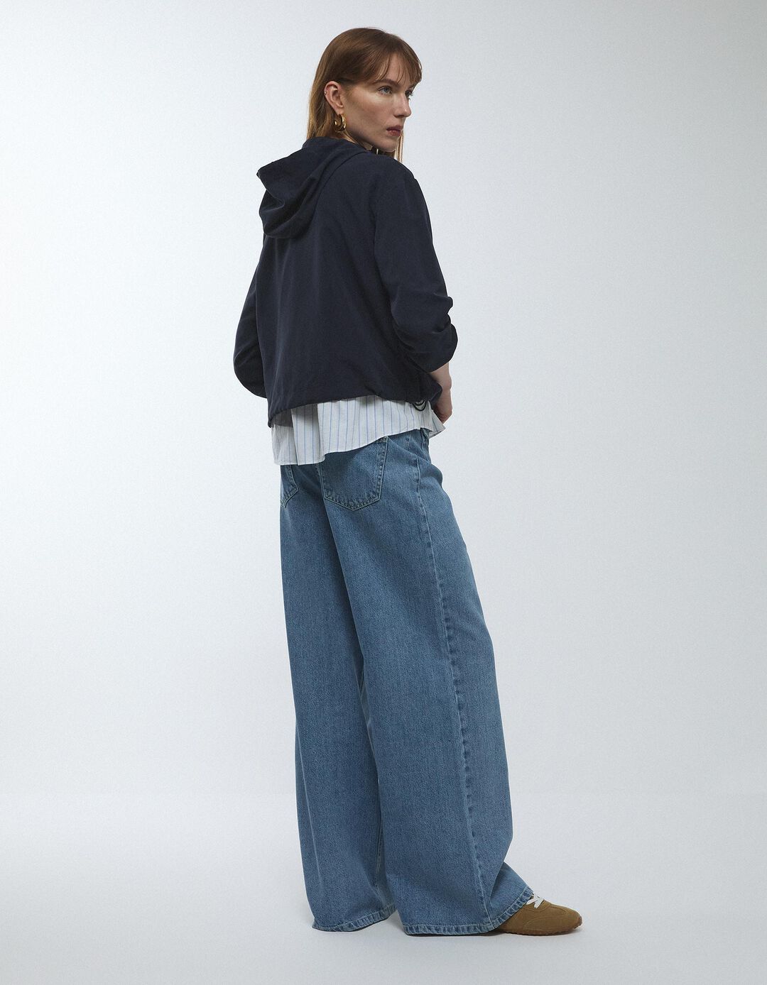 Parka, Mulher, Azul Escuro