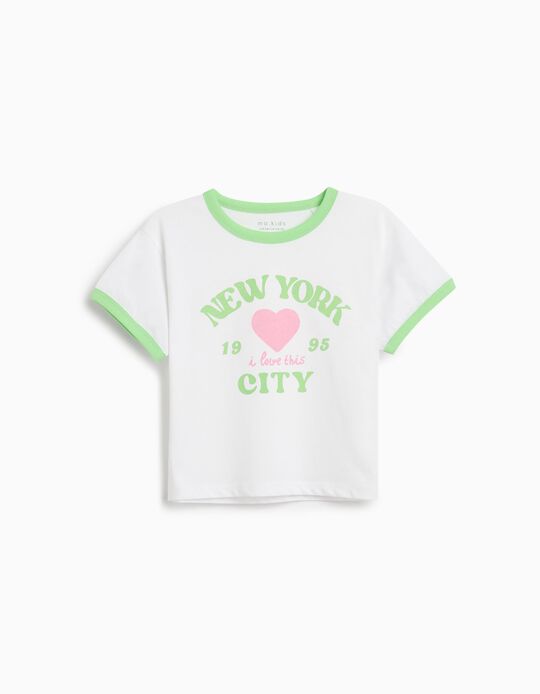 Comprar Online T-shirt Print, Menina, Branco