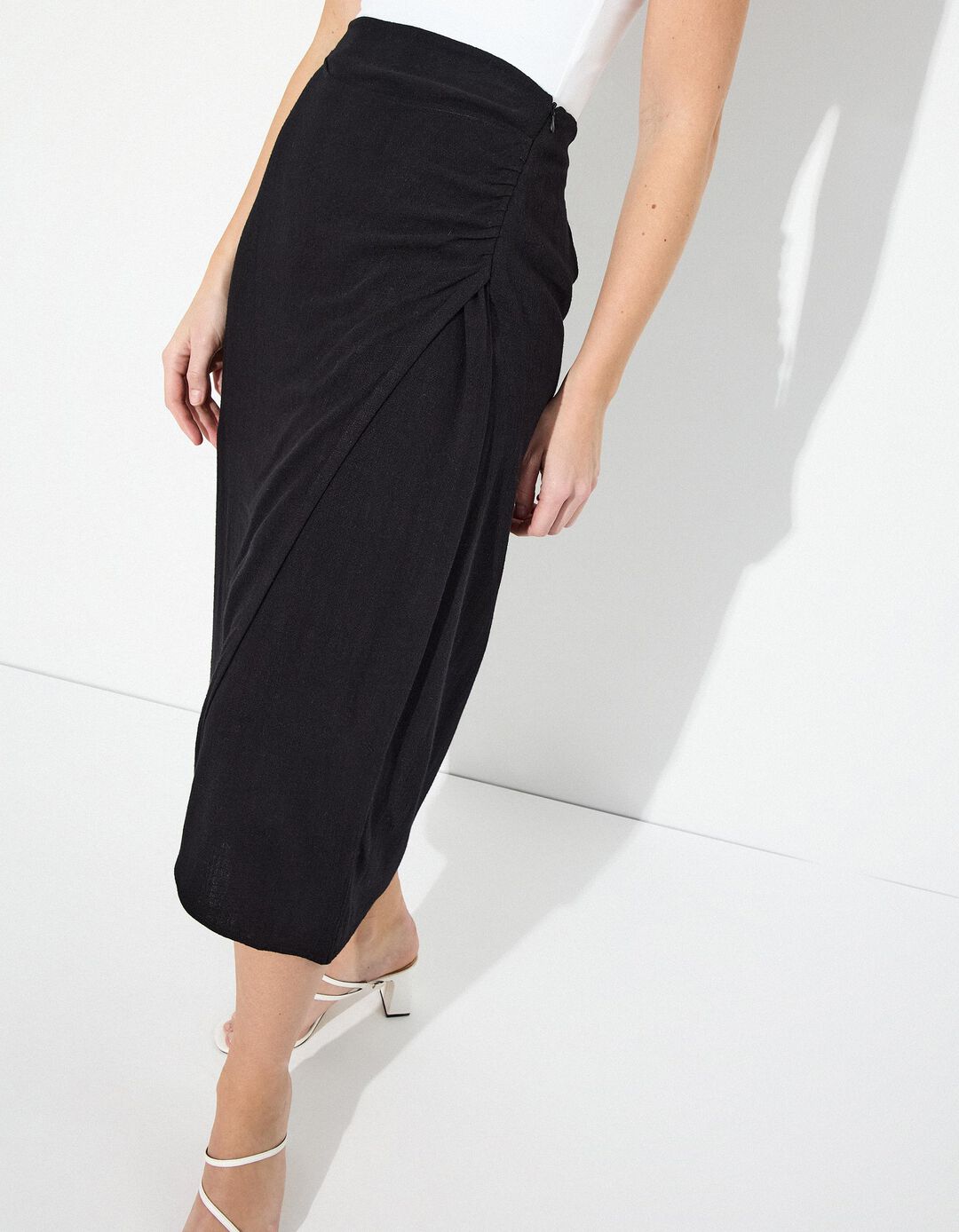 Saia Midi, Mulher, Preto