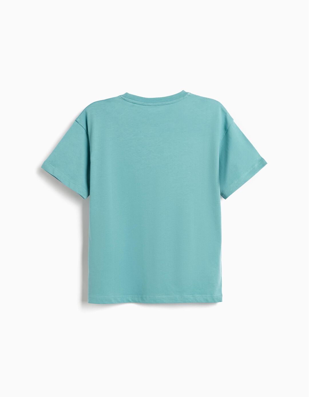 T-shirt Print, Menino, Azul Claro