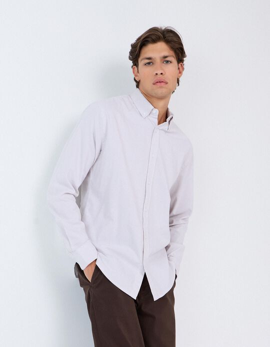 Comprar Online Camisa Oxford, Homem, Bege