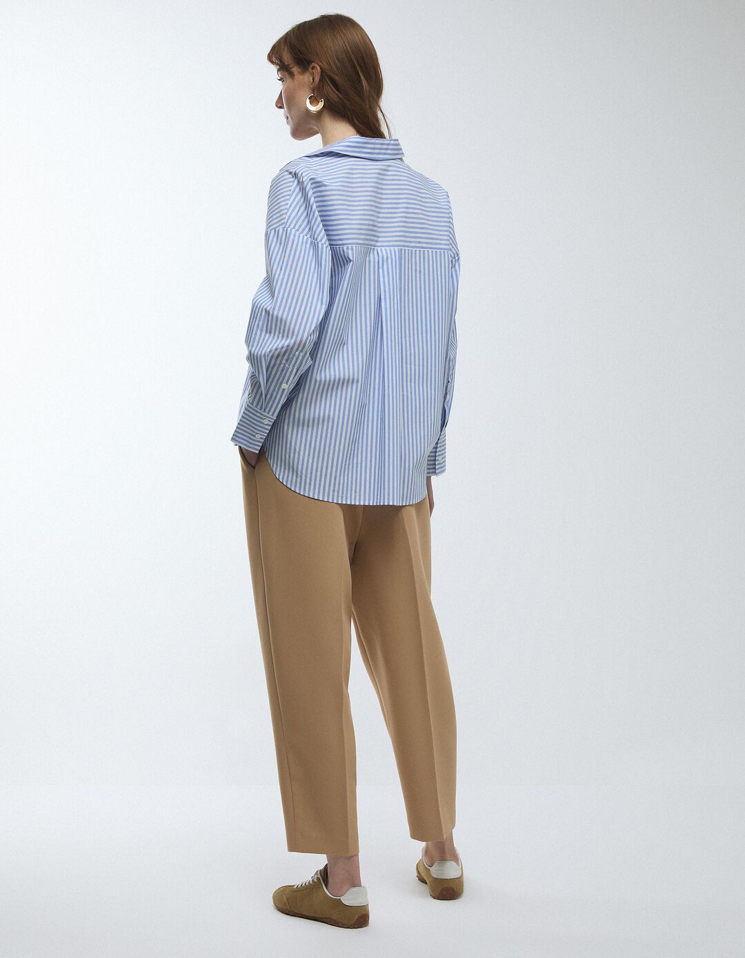 Camisa &agrave;s Riscas, Mulher, Branco