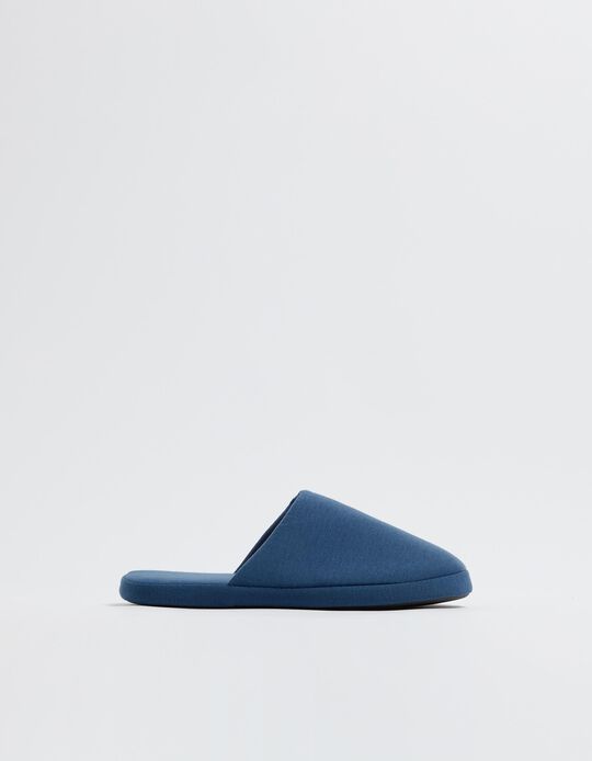 Comprar Online Chinelos de Quarto Jersey, Homem, Azul