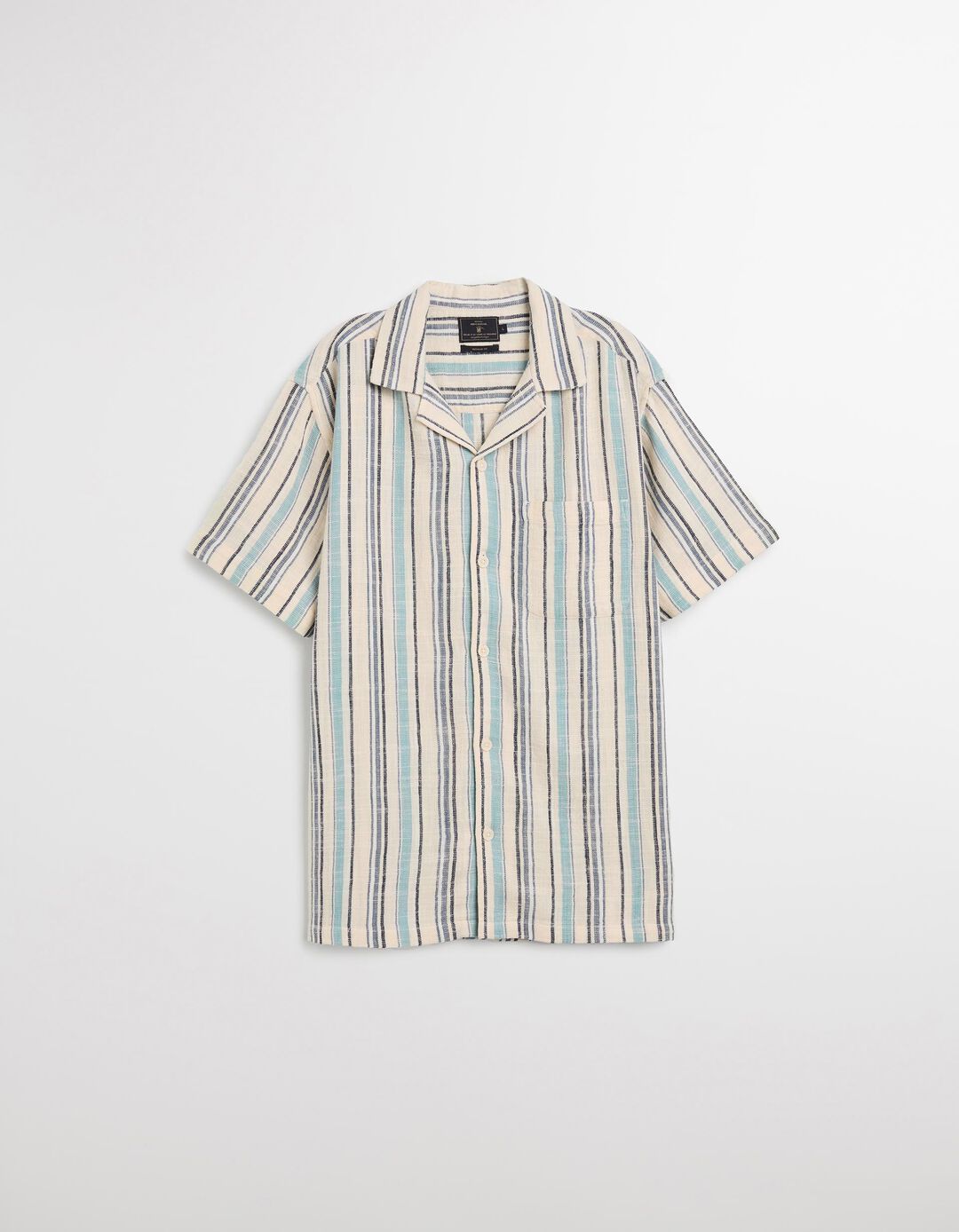 Camisa com Riscas, Homem, Azul