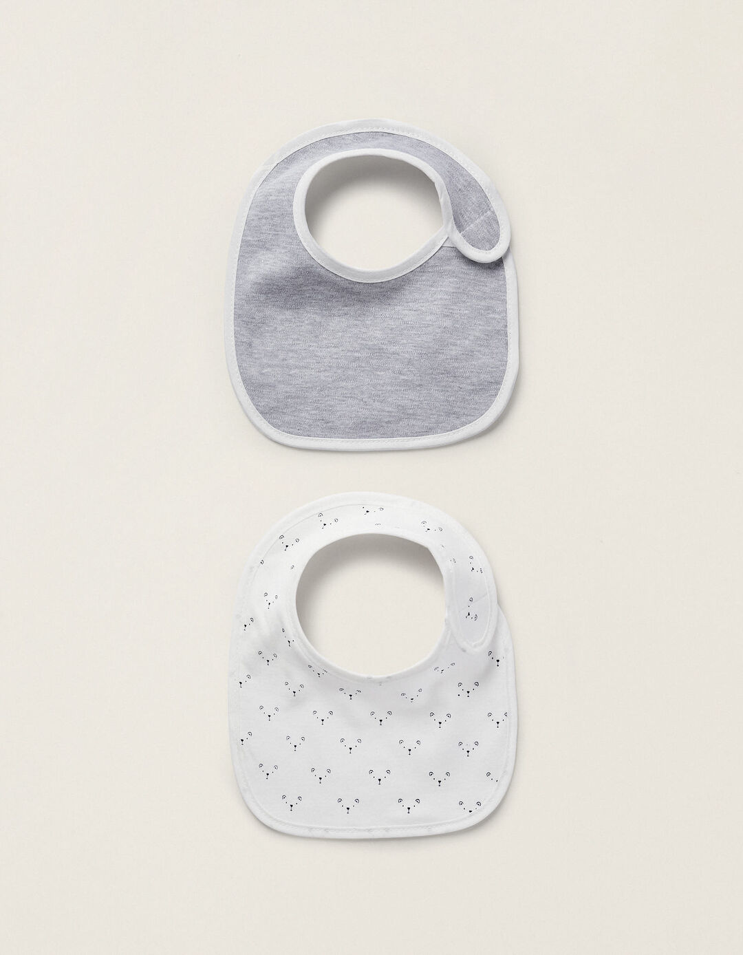 2 Babetes Newborn Cinza/Branco Zy Baby