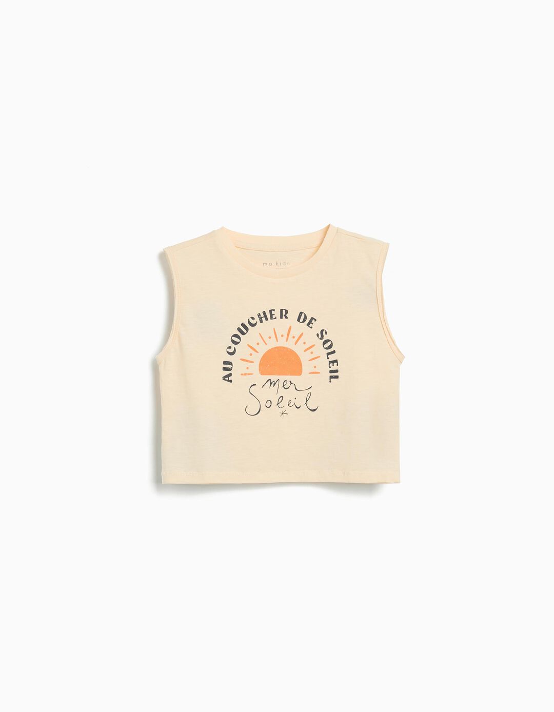 T-shirt sem Mangas, Menina, Bege Claro 