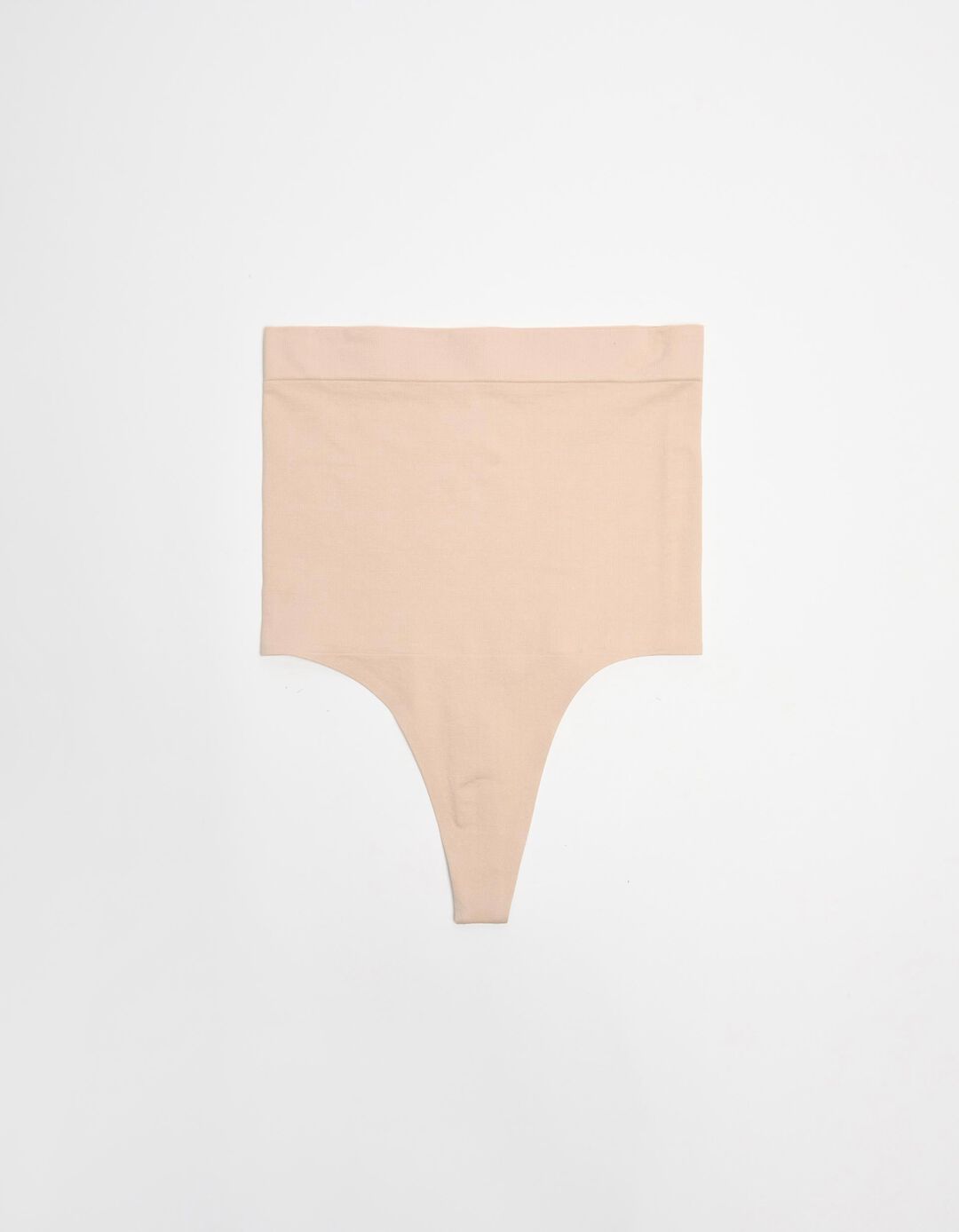 Cueca de Cintura Alta Efeito Tanga, Mulher, Bege Claro