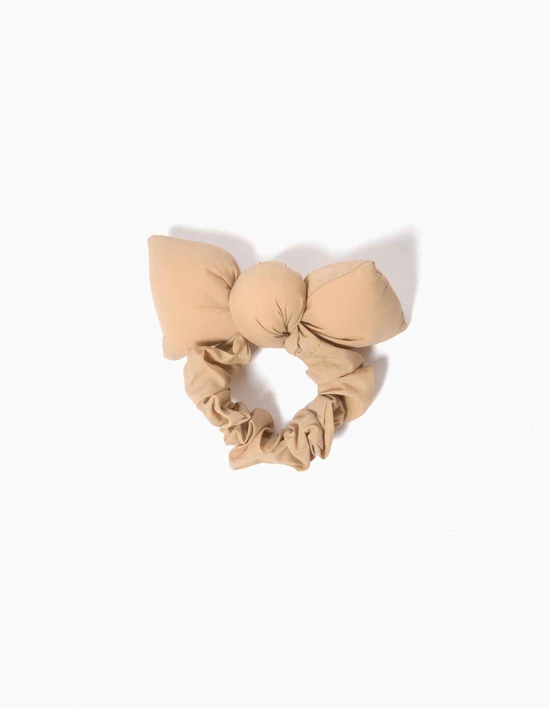 Elástico de Cabelo Scrunchie, Menina, Bege 