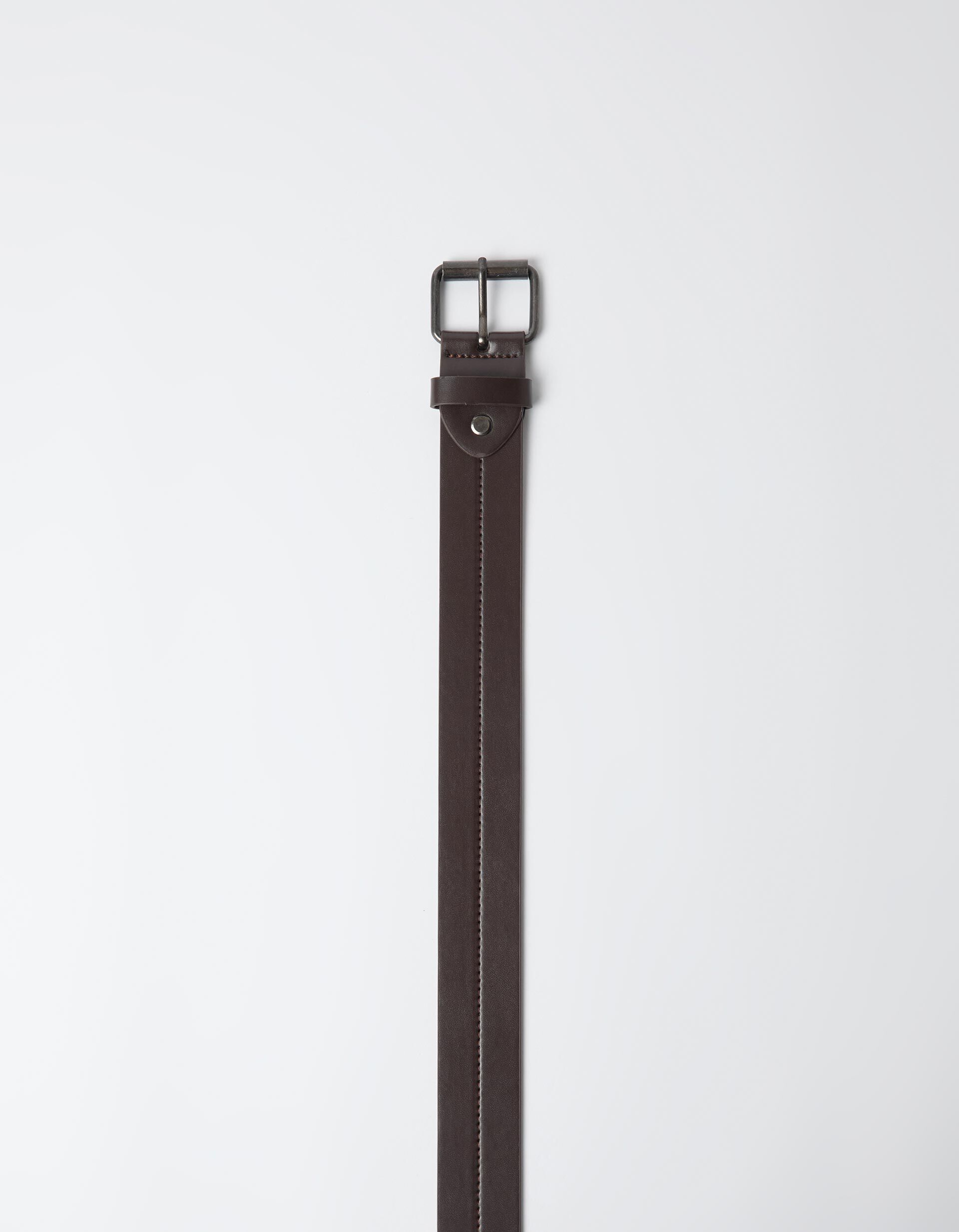 Comprar Online Cinto Com Pesponto, Homem, Castanho