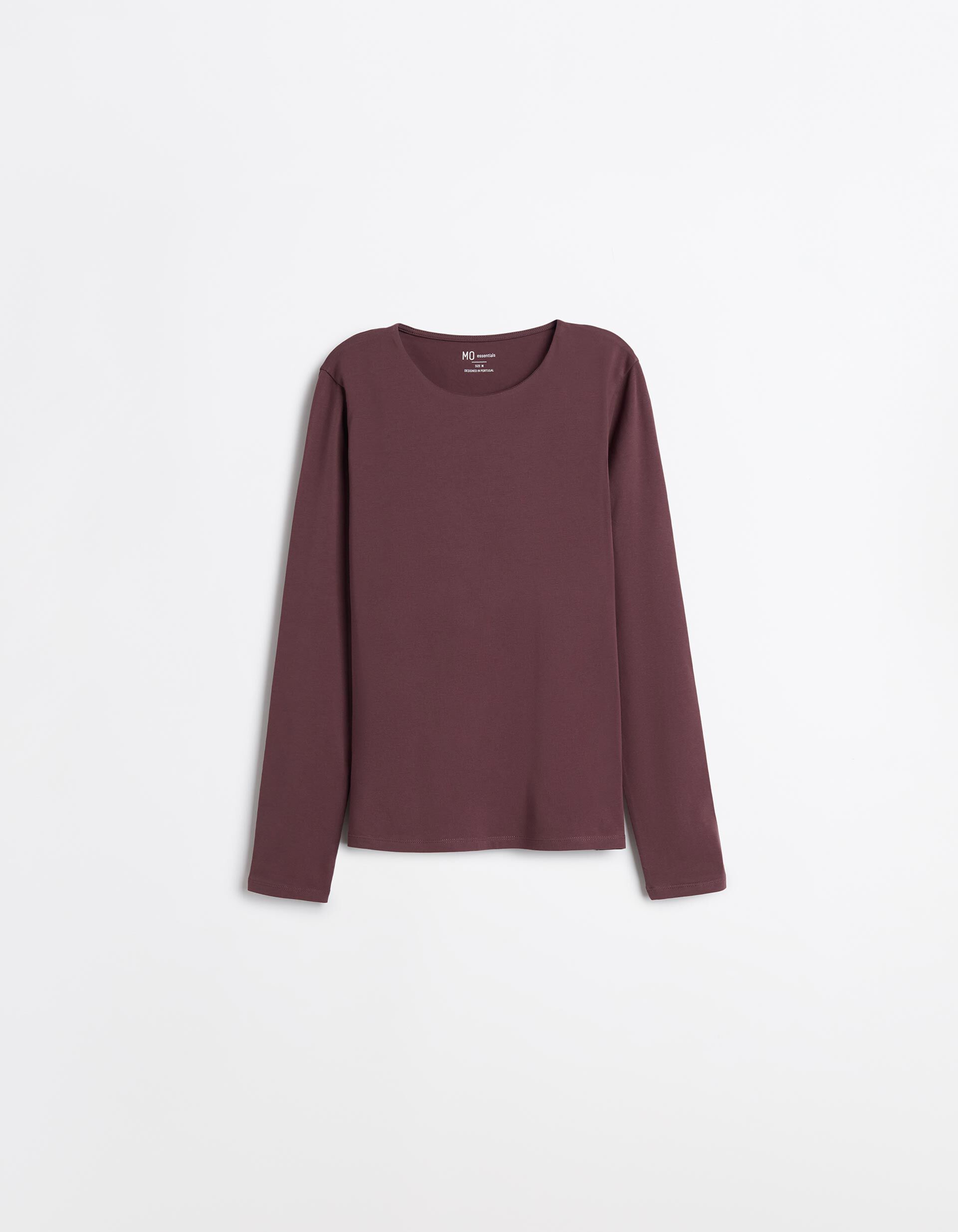 Comprar Online Camisola De Manga Comprida, Mulher, Vermelho Escuro