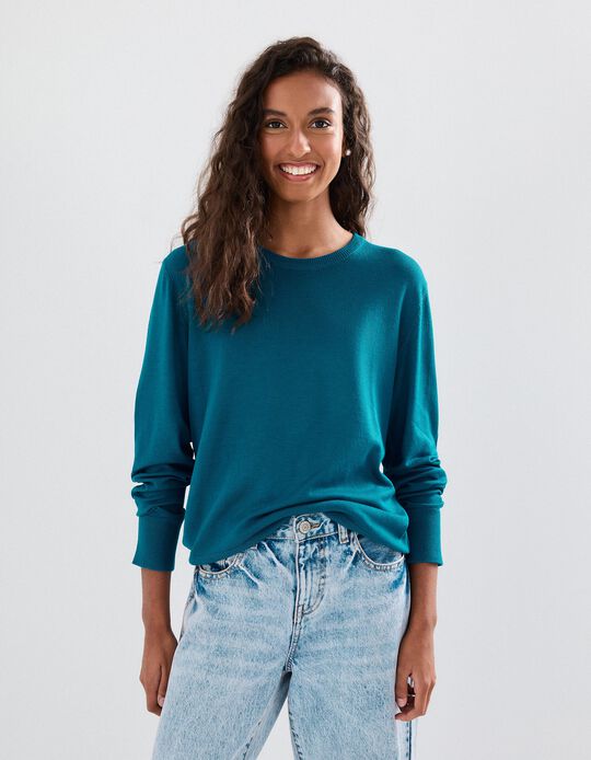 Comprar Online Camisola de Malha, Mulher, Azul