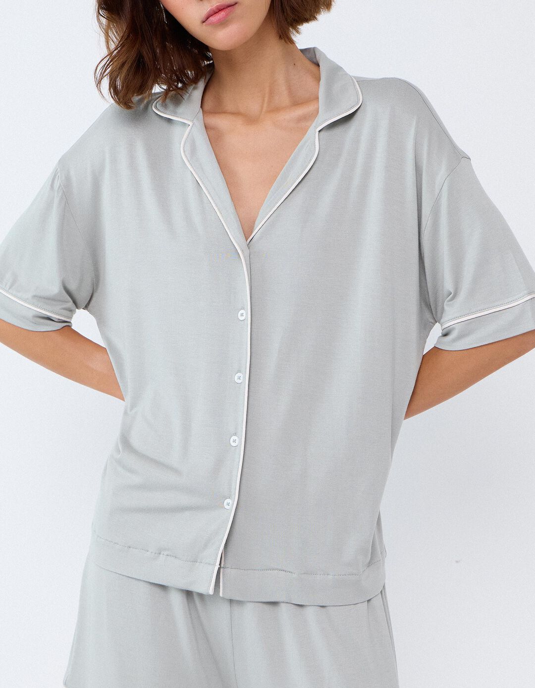 Pijama Em Viscose, Mulher, Verde Claro