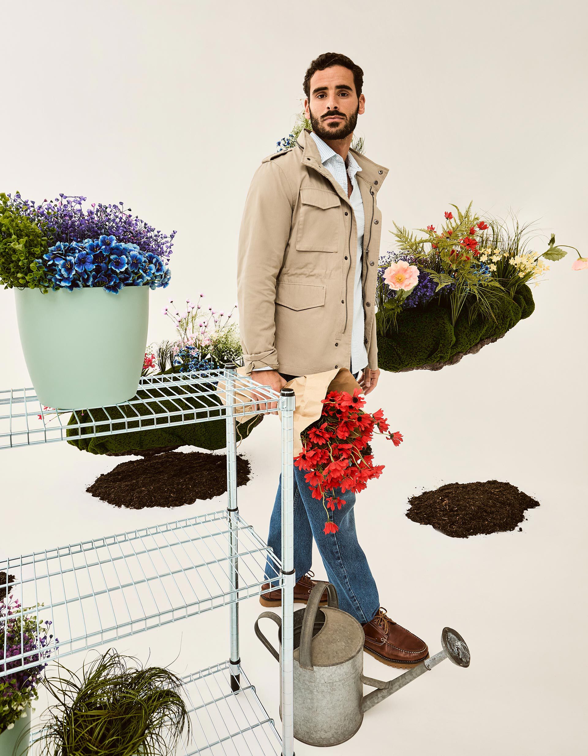 Comprar Online Parka Estilo Militar, Homem, Bege Escuro