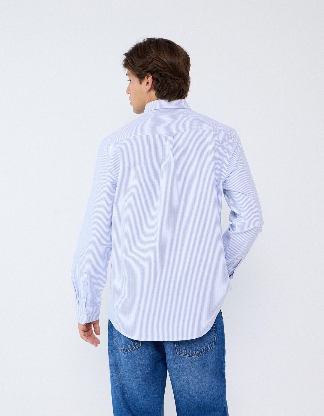 Camisa Oxford, Homem, Azul