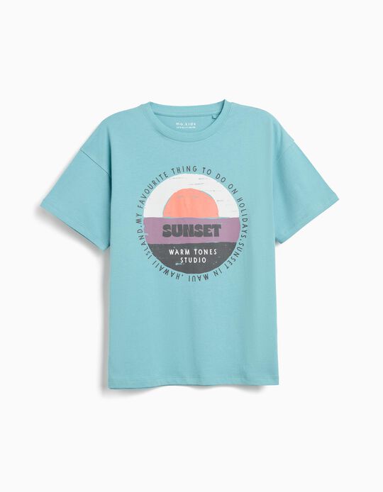 Comprar Online T-shirt Print, Menino, Azul Claro 