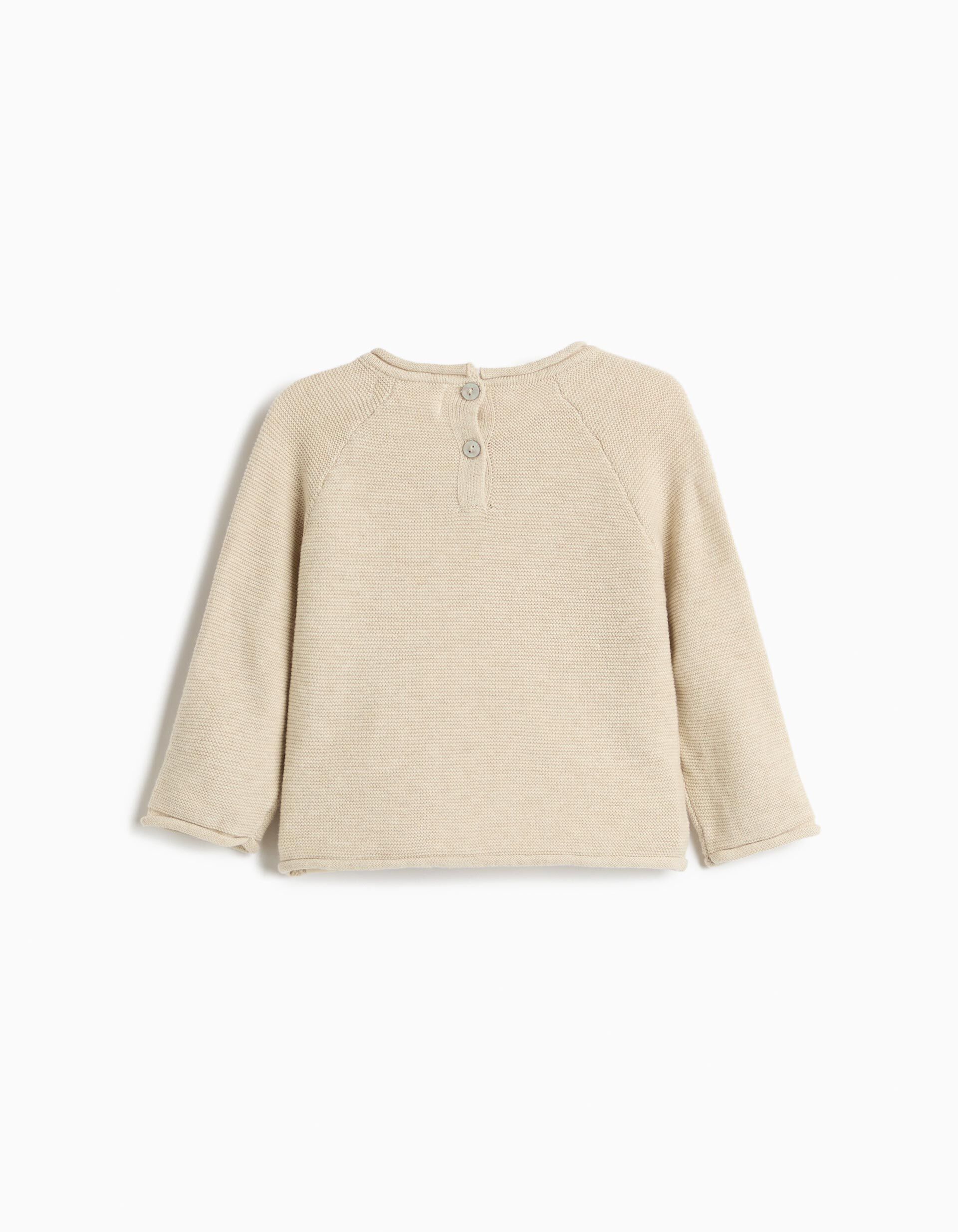 Comprar Online Sweatshirt De Malha, Rec&eacute;m-Nascido, Bege Claro