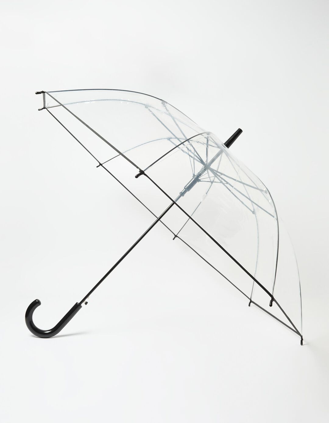 Guarda-chuva Transparente, Mulher, Preto