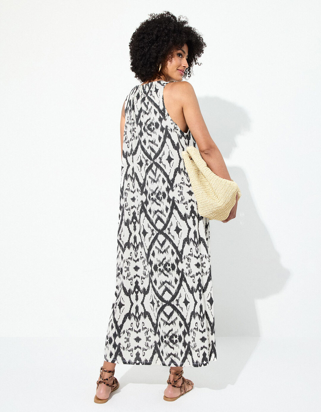 Vestido Comprido, Mulher, Bege Claro