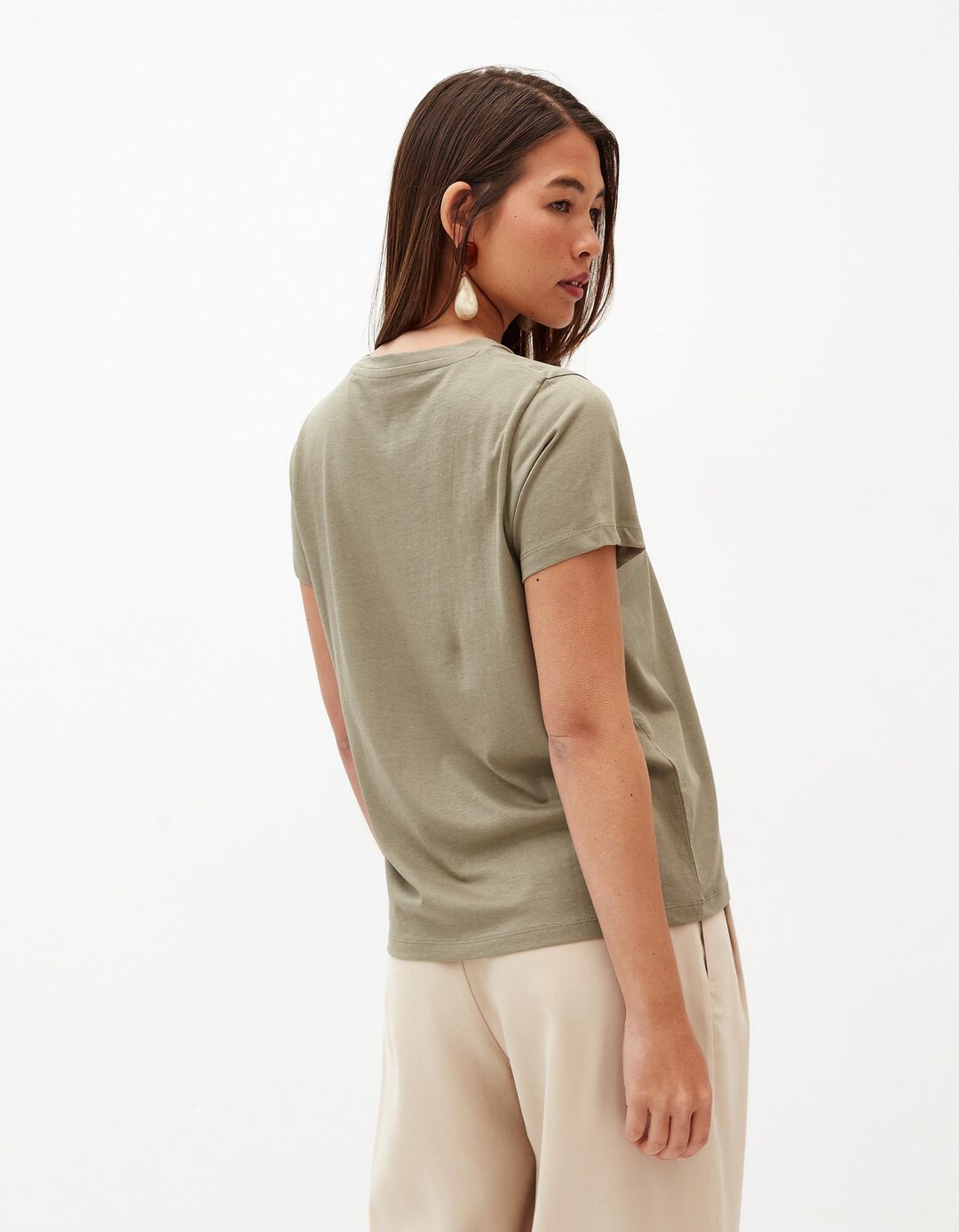 T-shirt Básica, Mulher, Verde 
