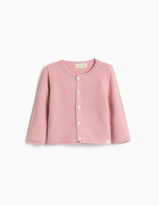 Comprar Online Casaco De Malha, Rec&eacute;m-Nascido, Rosa Claro