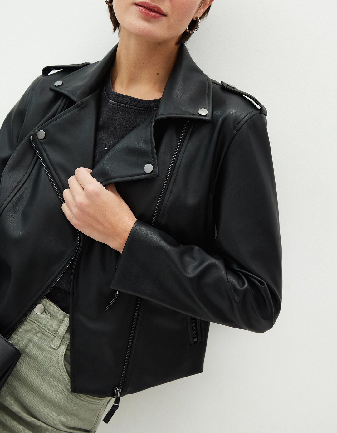 Blusão Biker, Mulher, Preto