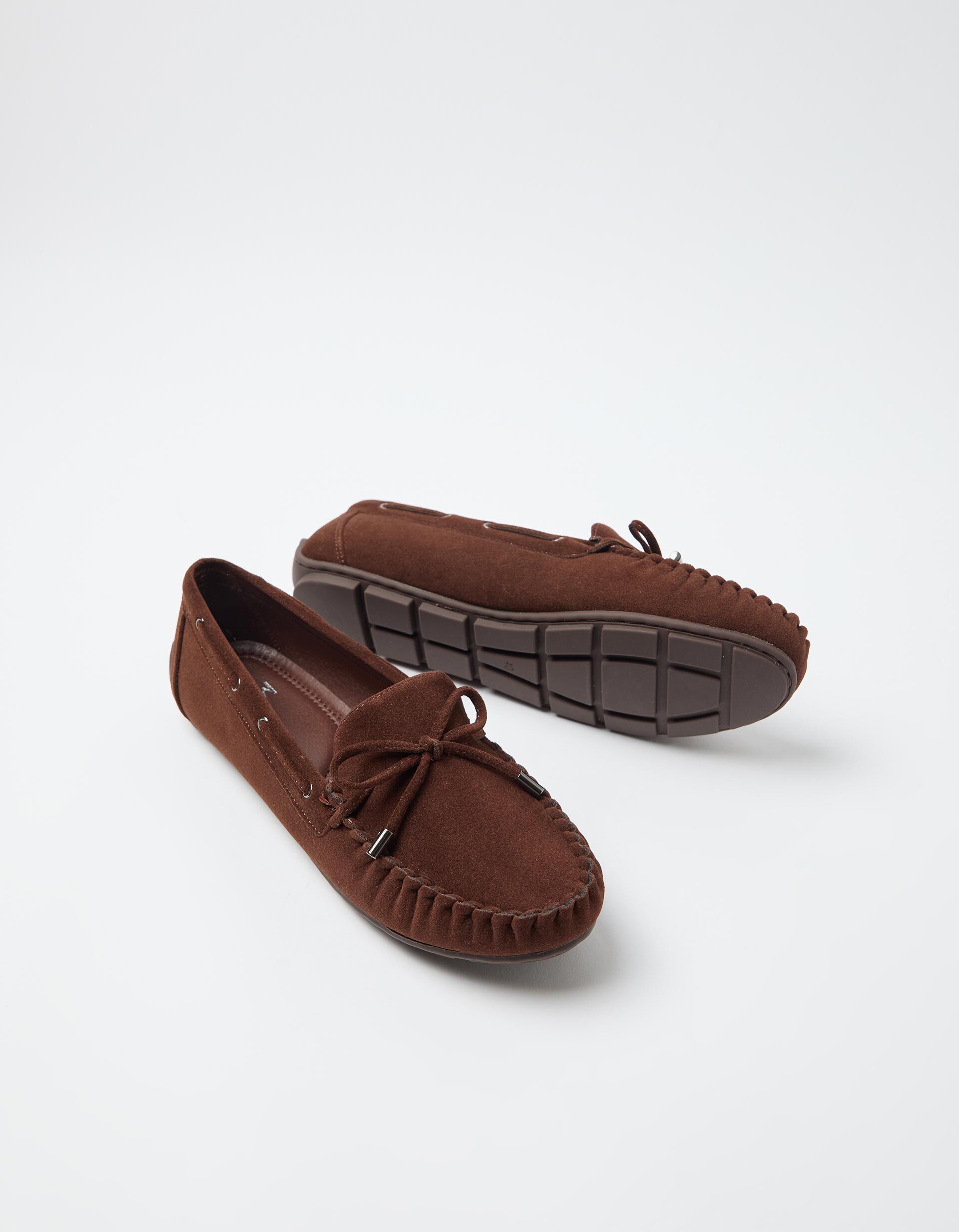 Comprar Online Mocassins Efeito Camur&ccedil;a, Mulher, Castanho