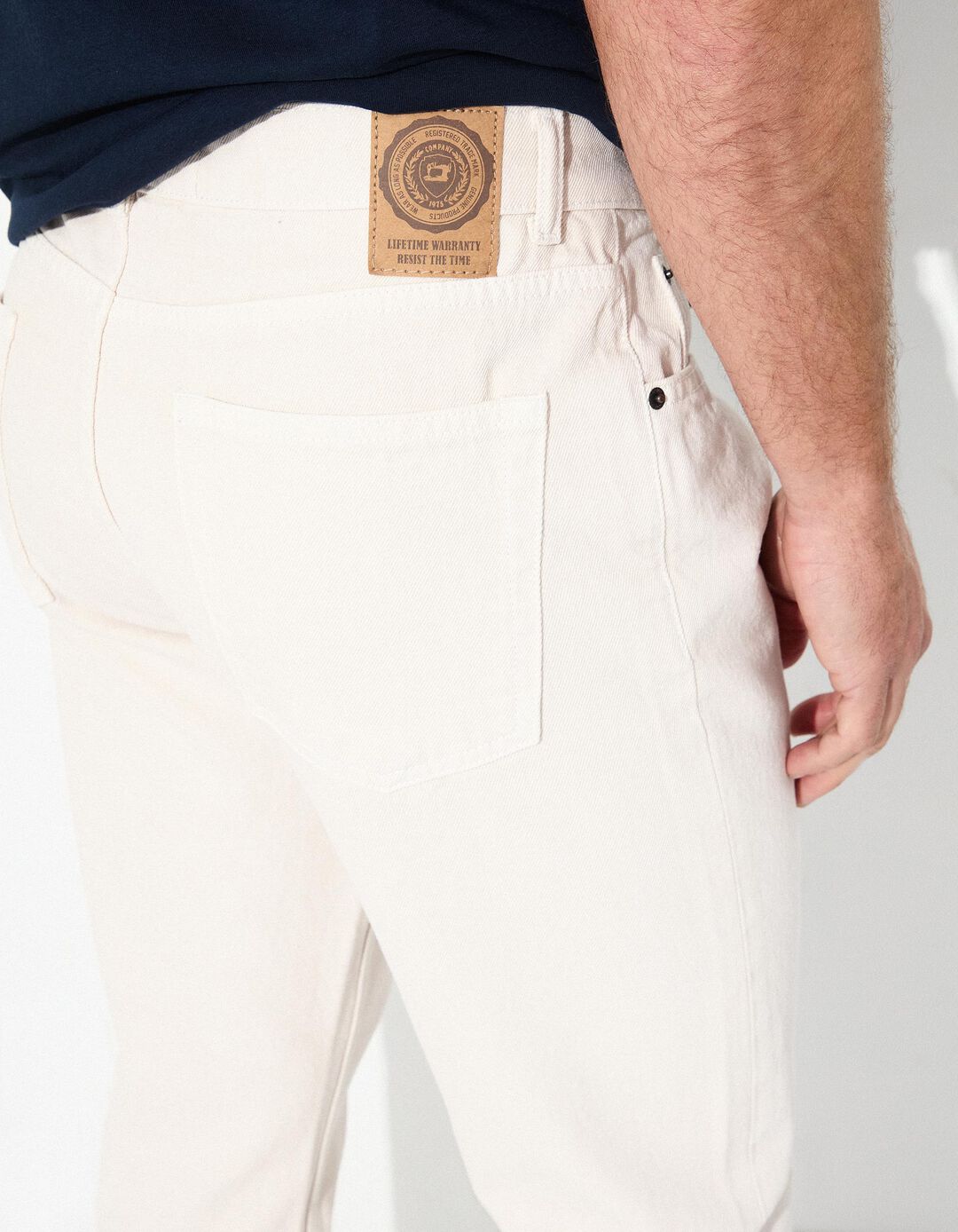 Jeans Slim-fit, Homem, Bege Claro 