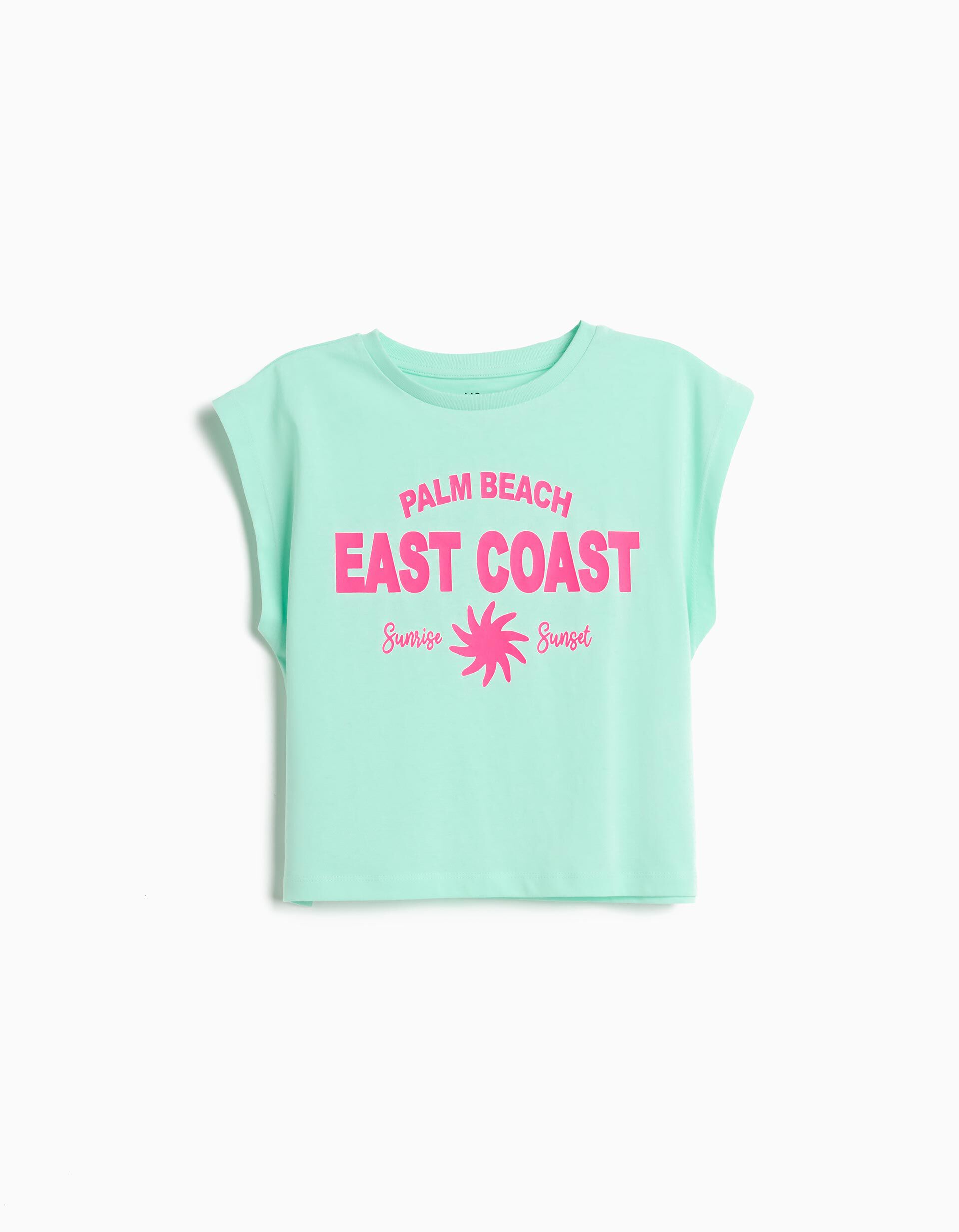 Comprar Online T-shirt Estampada, Menina, Verde Claro