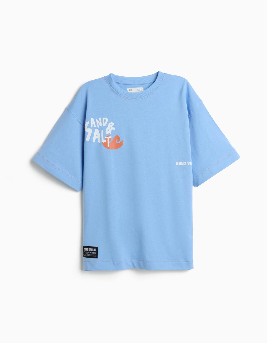 T-shirt Estampada, Menino, Azul