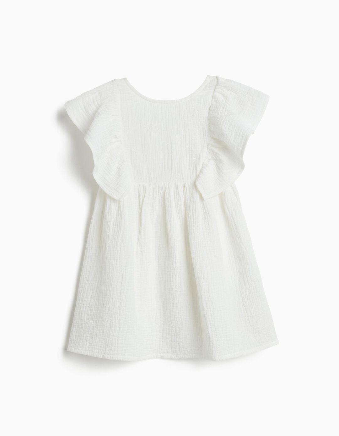 Vestido Bordado, Menina, Branco