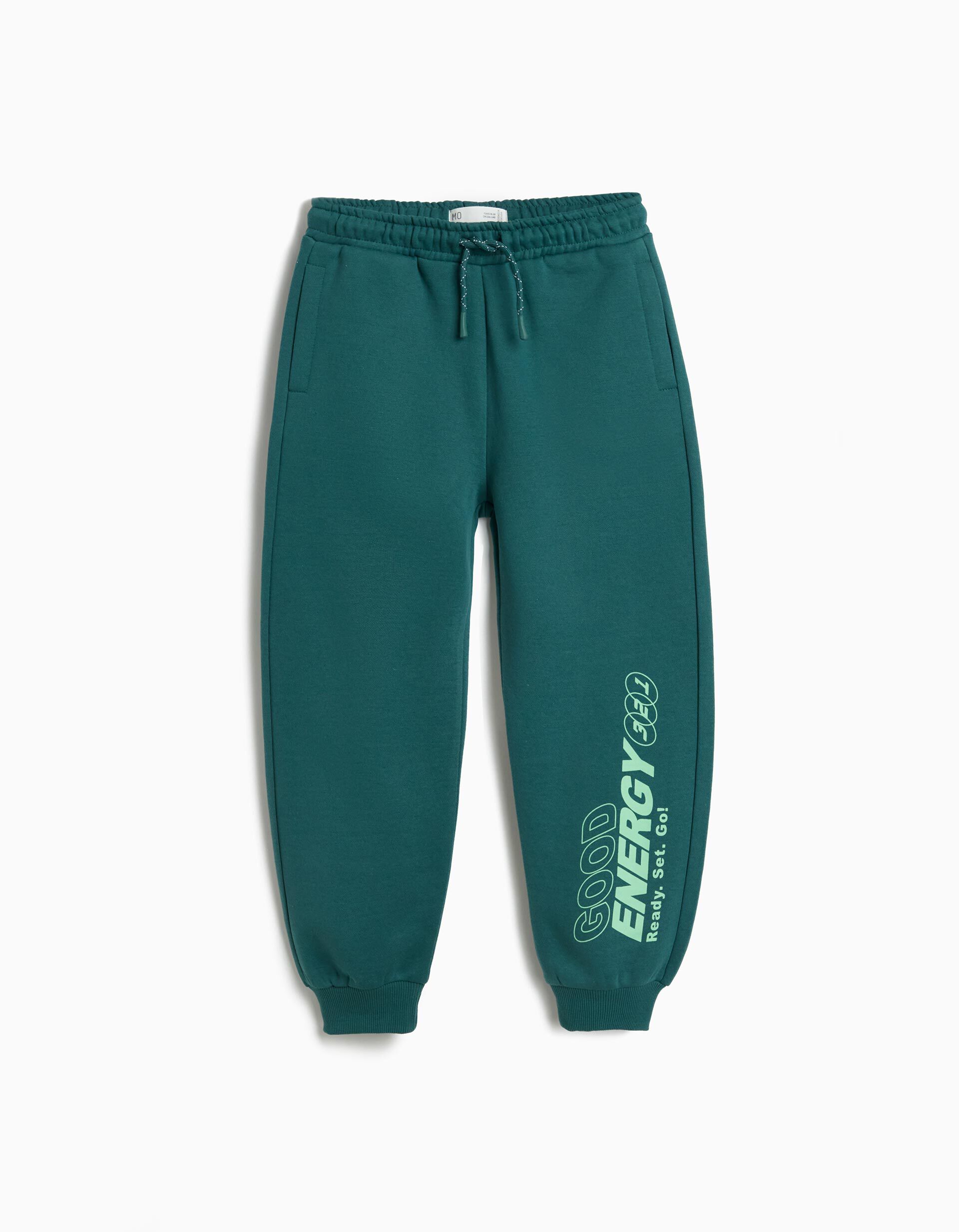 Comprar Online Cal&ccedil;as Jogging de Felpa, Menino, Verde Escuro