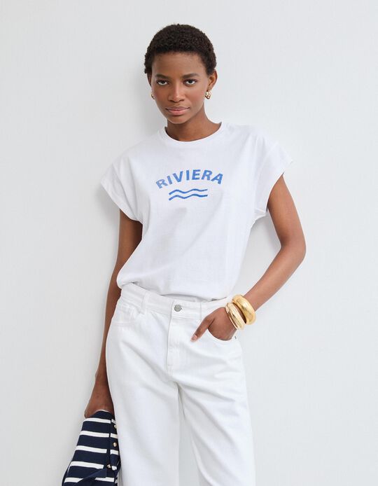 Comprar Online T-shirt Estampado, Mulher, Branco