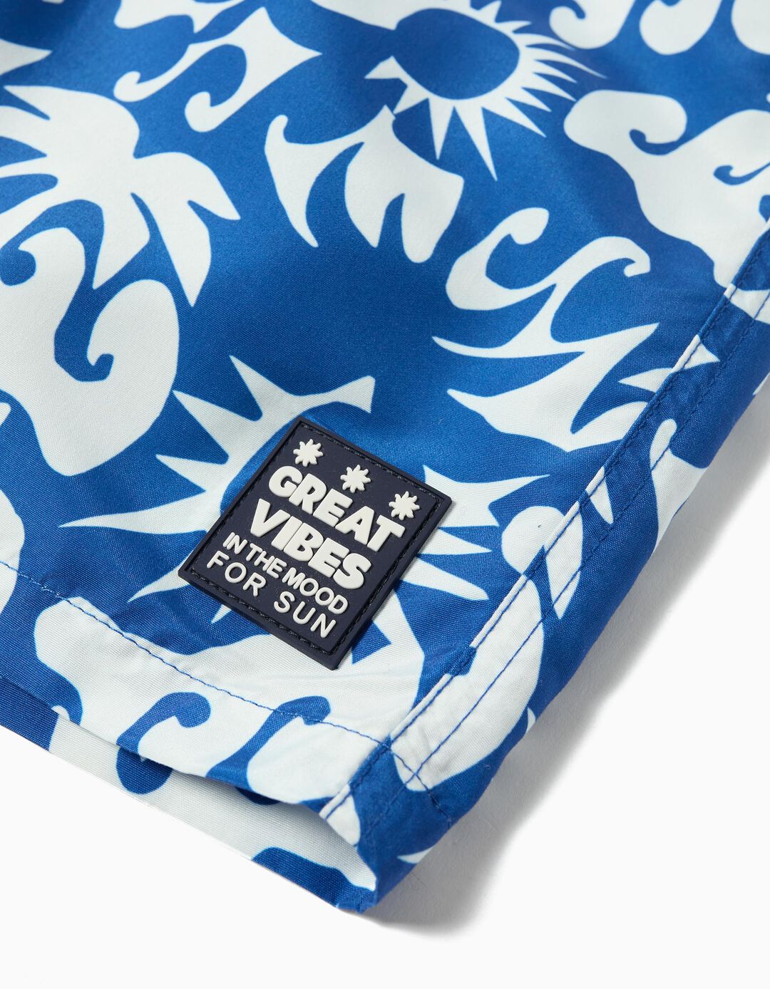 Calções de Banho Estampados, Menino, Azul